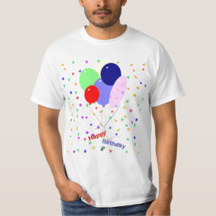 Colourful Happy Birthday Balloons T-Shirt
