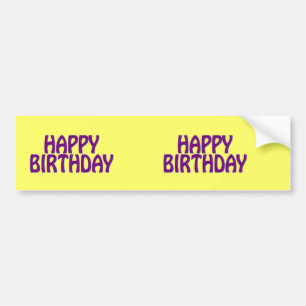 Colourful Happy Birthday Bumper Sticker