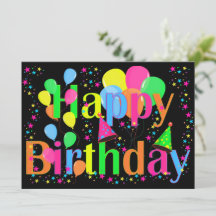 COLOURFUL HAPPY BIRTHDAY CARD