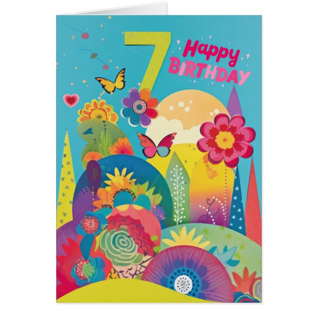Colourful Happy Birthday Card (Front)