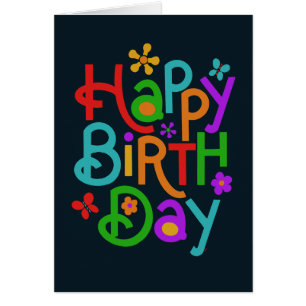 Colourful Happy Birthday Card