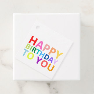 Colourful Happy Birthday Family Gift Tag