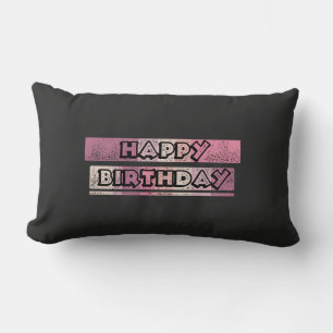 colourful happy birthday lumbar cushion
