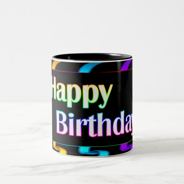 Colourful Happy Birthday Mug (Center)