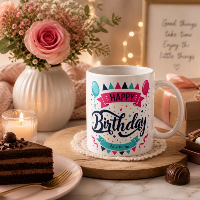 Colourful Happy Birthday Mug – Cute Gift Idea for  (Creator Uploaded)