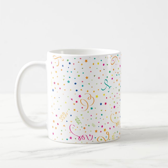 Colourful Happy Birthday Mug – Fun & Festive Gift (Left)