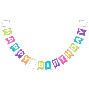Colourful Happy Birthday Party Bunting