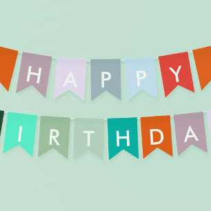 Colourful Happy Birthday Party Bunting
