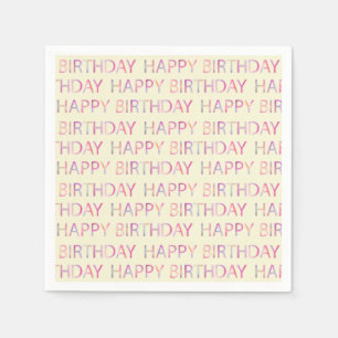 Colourful Happy Birthday Party Napkins