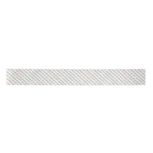 Colourful Happy Birthday To You Satin Ribbon (Front)