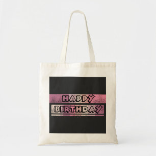 colourful happy birthday tote bag