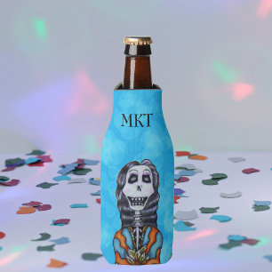 Colourful Happy Day of the Dead Skeleton Bottle Cooler