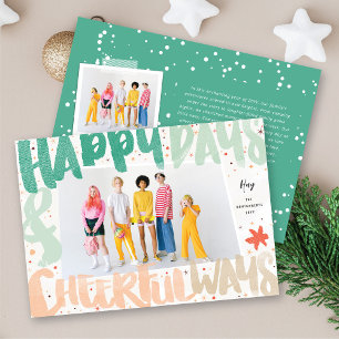 Colourful Happy Days & Cheerful Ways New Year Phot Holiday Card