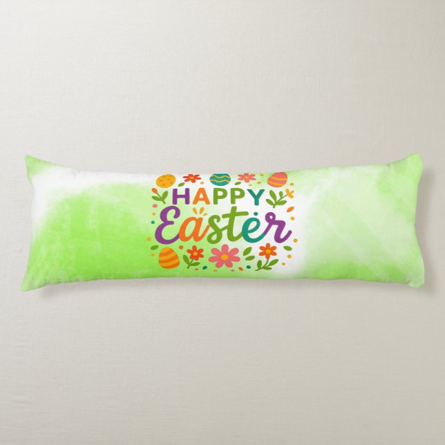 Colourful Happy Easter   Body Cushion (Front)