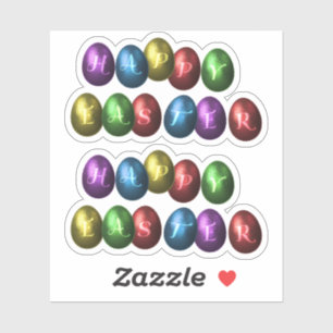 Colourful Happy Easter Eggs