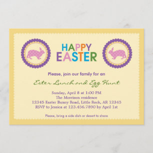 Colourful Happy Easter Invitation