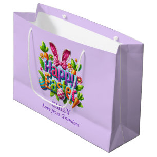 Colourful Happy Easter Large Gift Bag