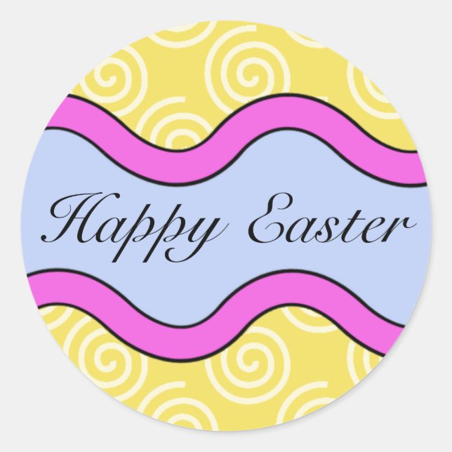 Colourful Happy Easter Stickers (Front)