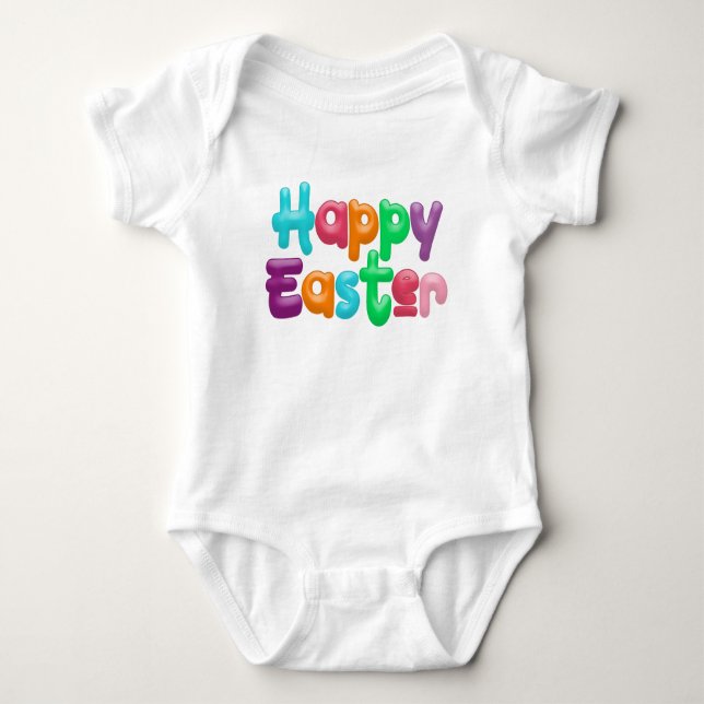 Colourful Happy Easter Typography | Bodysuit (Front)