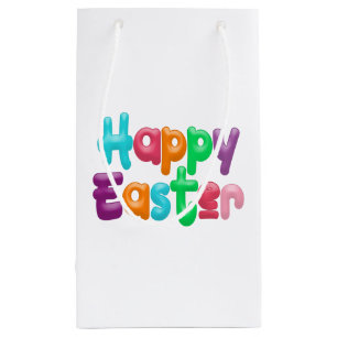 Colourful Happy Easter Typography   Gift Bag
