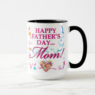 Colourful Happy Fathers Day Mum Mug