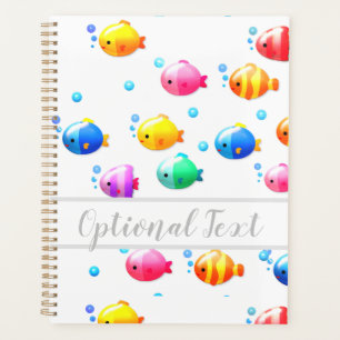 Colourful Happy Fish with Bubbles Planner