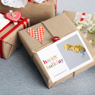 Colourful Happy Holiday With Photo Postcard