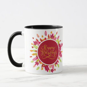 Colourful Happy Holidays Mug