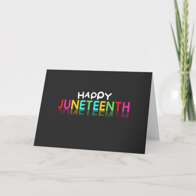 Colourful Happy Juneteenth Card (Front)