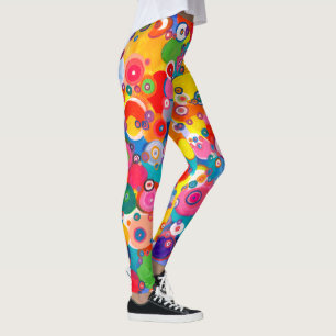 Colourful Happy Little Circles Original Artwork Leggings