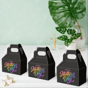 Colourful Happy Mother's Day Rainbow Calligraphy   Favour Box