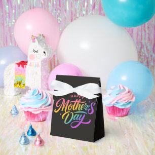 Colourful Happy Mother's Day Rainbow Calligraphy   Favour Box