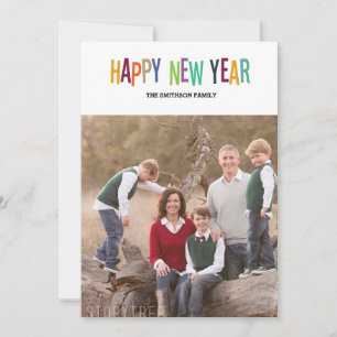 colourful happy new year new year card