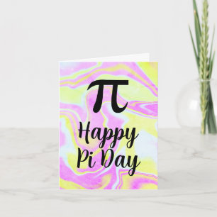 Colourful Happy Pi Day Greeting Card
