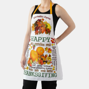 Colourful Happy Thanksgiving Apron