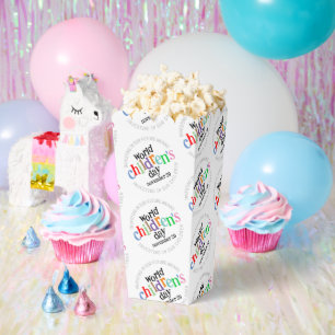 Colourful Happy World Children's Day Favour Box