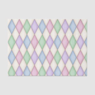 Colourful Harlequin Check Mediaeval Fairytale Tissue Paper