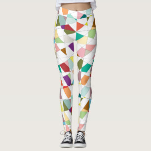 Colourful Harlequin Tapestry Pattern Leggings