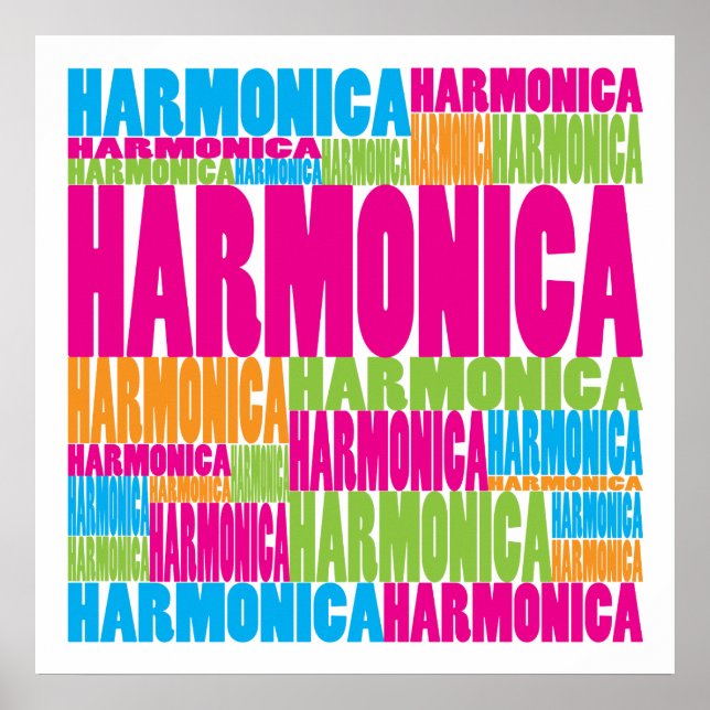 Colourful Harmonica Poster (Front)