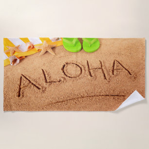 Colourful Hawaii Aloha Summer Beach Towel