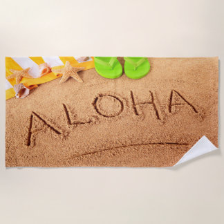 Colourful Hawaii Aloha Summer Beach Towel