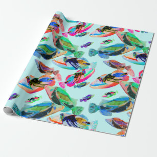 Colourful Hawaii State Fish Wrapping Paper