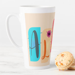 Colourful Hawaiian Aloha Latte Mug