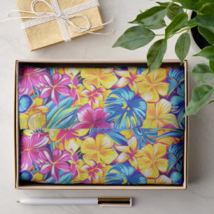 Colourful Hawaiian Tropical Floral Palm Tissue Paper