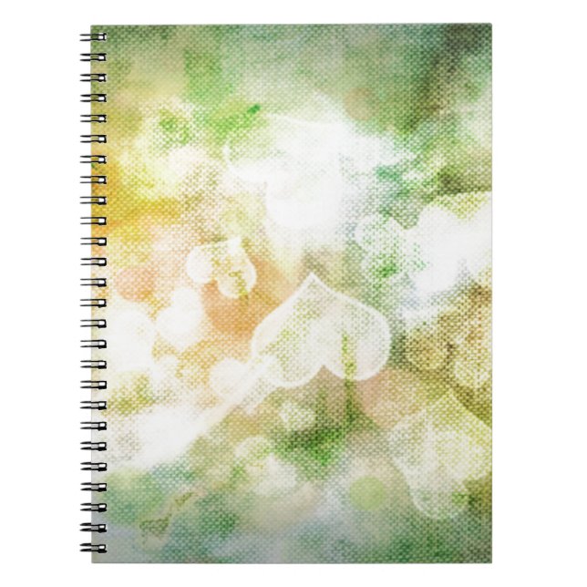 Colourful Heart Background Notebook (Front)