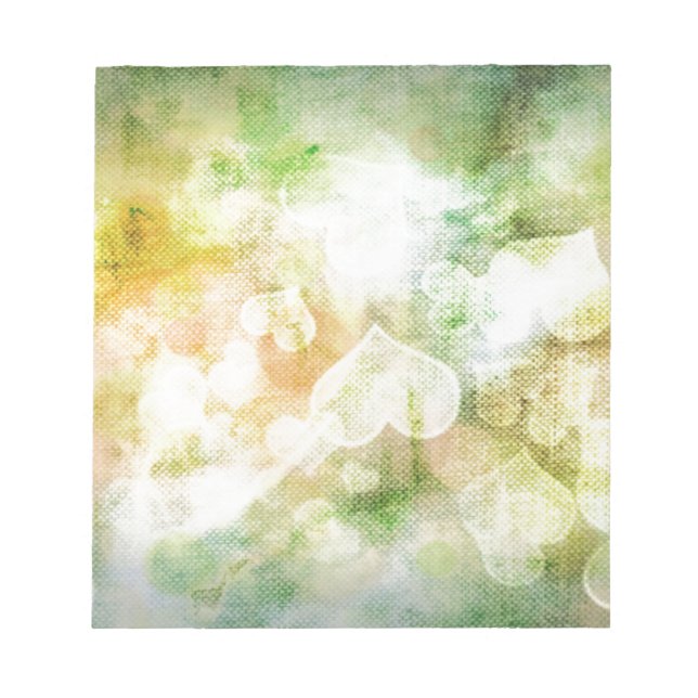 Colourful Heart Background Notepad (Front)