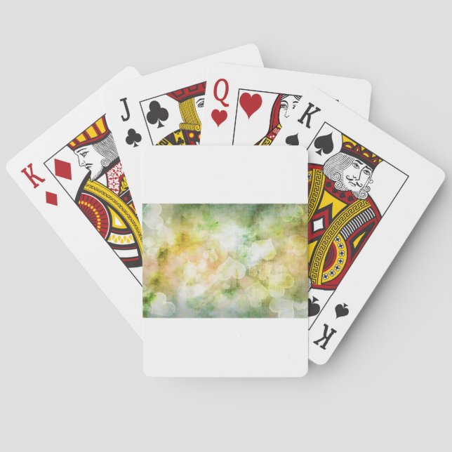 Colourful Heart Background Playing Cards (Back)