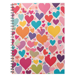 Colourful Heart Explosion Notebook – Romantic  