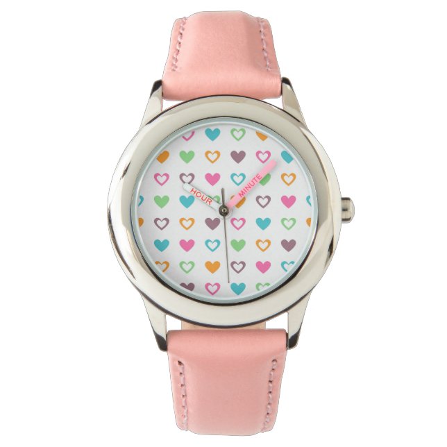 Colourful Heart Filled Kids Watches (Front)