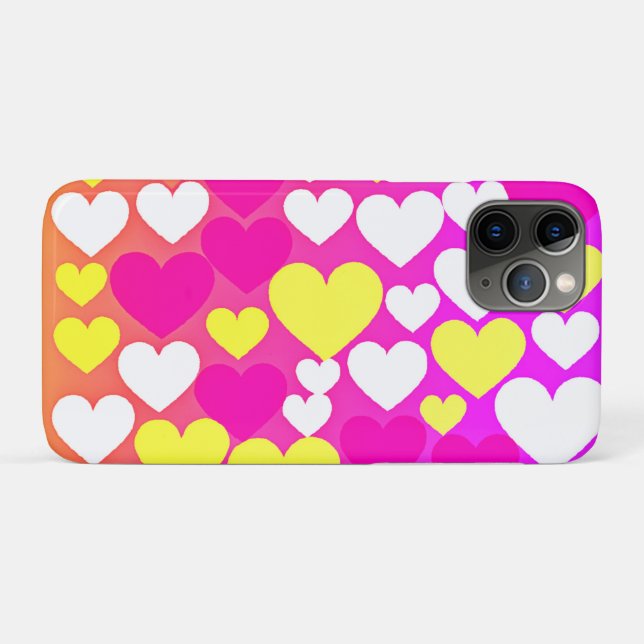 Colourful Heart Love Pattern Case-Mate iPhone Case (Back (Horizontal))